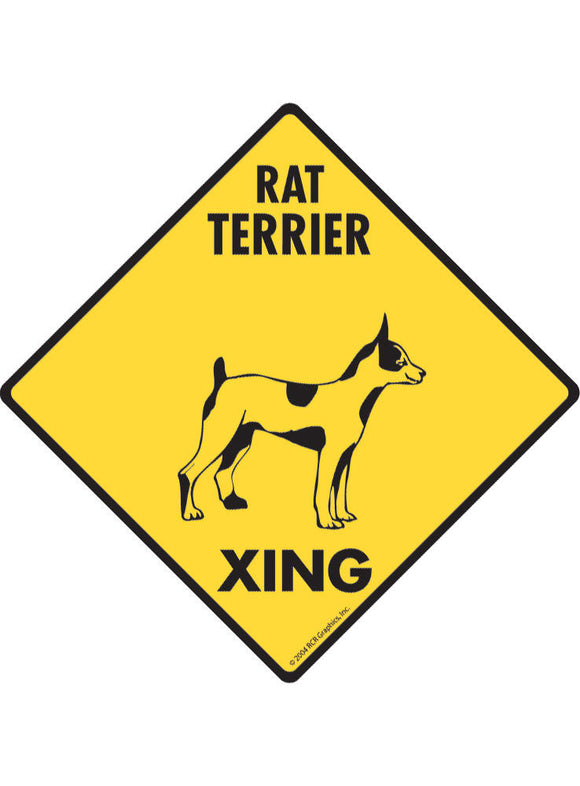 Rat Terrier Xing Sign or Sticker