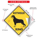 Rottweiler Xing (Crossing) Dog Signs or Sticker-3