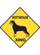 Rottweiler Xing Sign or Sticker