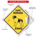 Saint Bernard Xing (Crossing) Dog Signs or Sticker-3