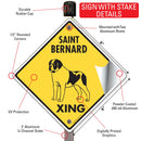 Saint Bernard Xing (Crossing) Dog Signs or Sticker-4