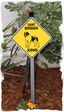 Saint Bernard Xing (Crossing) Dog Signs or Sticker-5