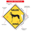 Saluki Xing (Crossing) Dog Signs or Sticker-3