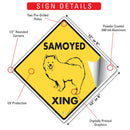 Samoyed Xing (Crossing) Dog Signs or Sticker-3