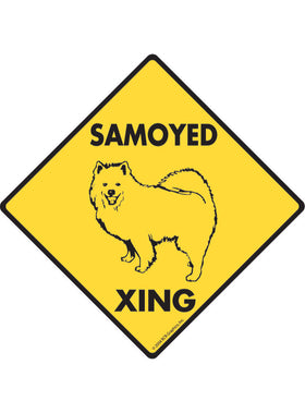 Samoyed Xing Sign or Sticker