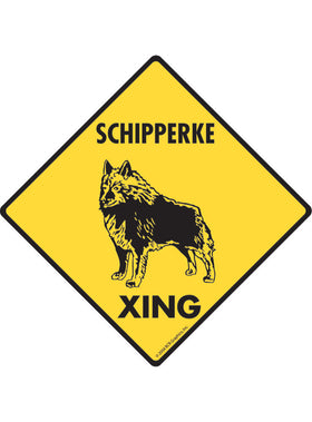 Schipperke Xing Sign or Sticker