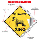 Schnauzer Xing (Crossing) Dog Signs or Sticker-3