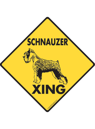Schnauzer Xing Sign or Sticker
