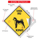 Shiba Inu Xing (Crossing) Dog Signs or Sticker-3