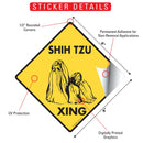 Shih Tzu Xing (Crossing) Dog Signs or Sticker-2
