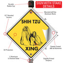 Shih Tzu Xing (Crossing) Dog Signs or Sticker-4