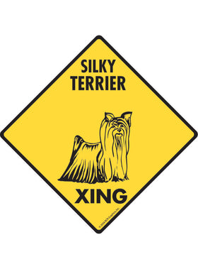 Silky Terrier Xing Sign or Sticker