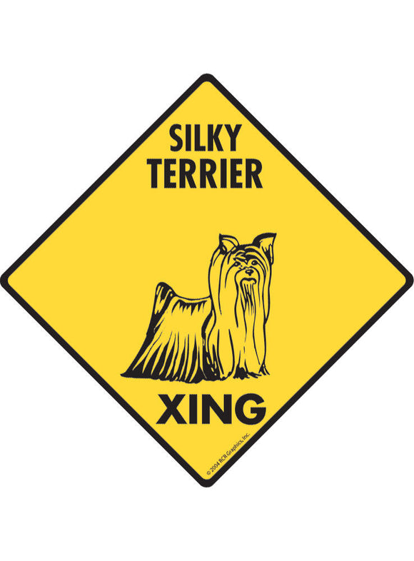 Silky Terrier Xing Sign or Sticker