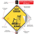 Silky Terrier Xing (Crossing) Dog Signs or Sticker-4