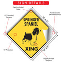 Springer Spaniel Xing (Crossing) Dog Signs or Sticker-3