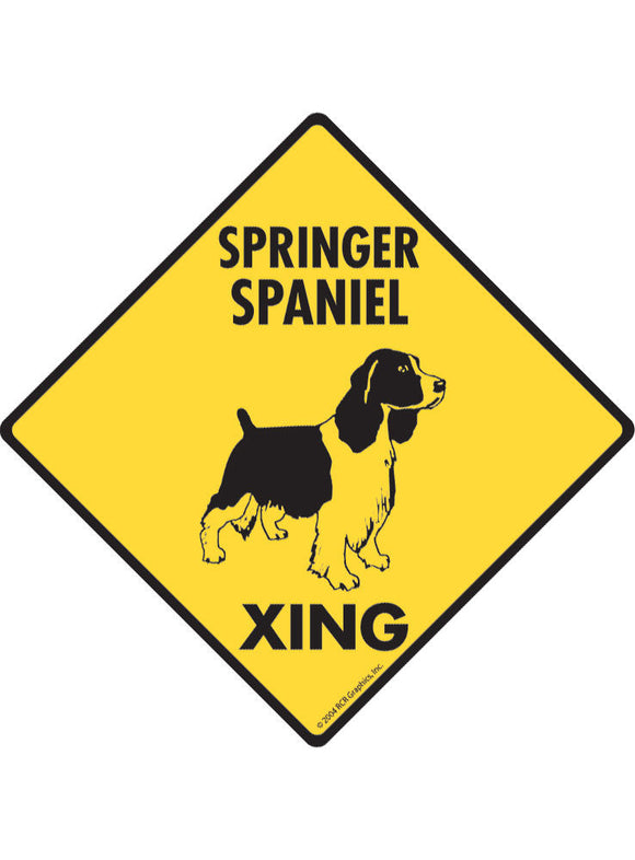 Springer Spaniel Xing Sign or Sticker