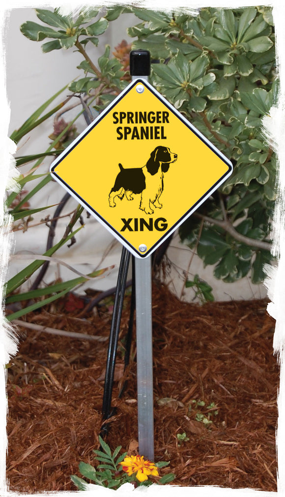 Springer Spaniel Xing (Crossing) Dog Signs or Sticker