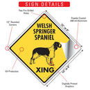 Welsh Springer Spaniel Xing (Crossing) Dog Signs or Sticker-3