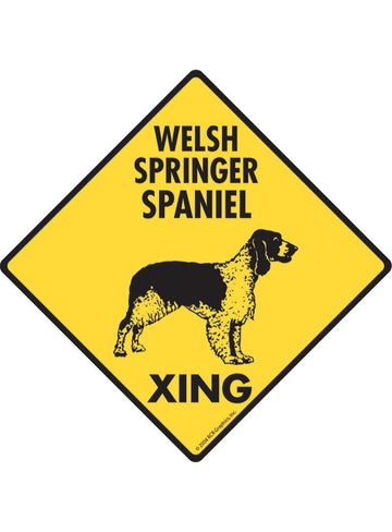 Welsh Springer Spaniel Xing Sign or Sticker