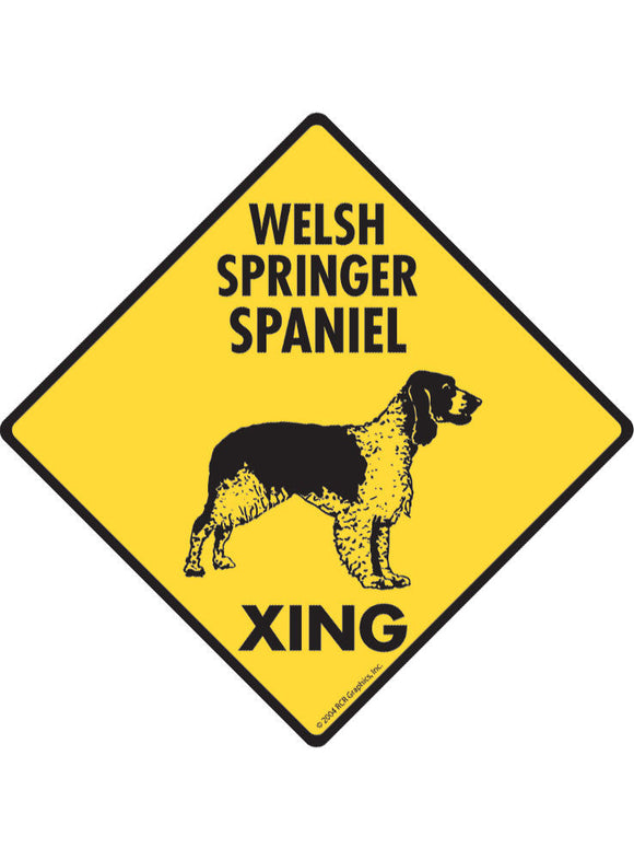 Welsh Springer Spaniel Xing Sign or Sticker