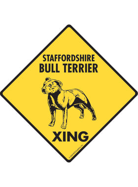 Staffordshire Bull Terrier Xing Sign or Sticker