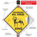 Staffordshire Bull Terrier Xing (Crossing) Signs or Sticker-4