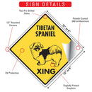 Tibetan Spaniel Xing (Crossing) Dog Signs or Sticker-3