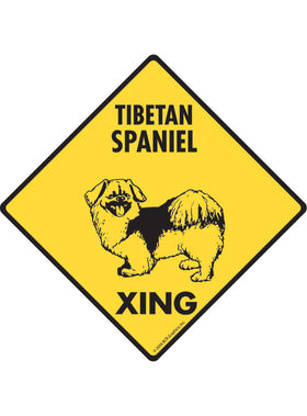 Tibetan Spaniel Xing Sign or Sticker