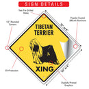 Tibetan Terrier Xing (Crossing) Dog Signs or Sticker-3