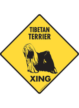 Tibetan Terrier Xing Sign or Sticker