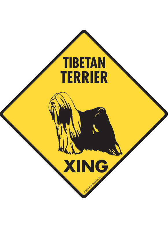 Tibetan Terrier Xing Sign or Sticker