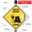 Tibetan Terrier Xing (Crossing) Dog Signs or Sticker-4