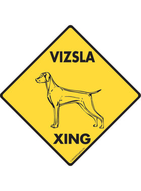 Vizsla Xing Sign or Sticker
