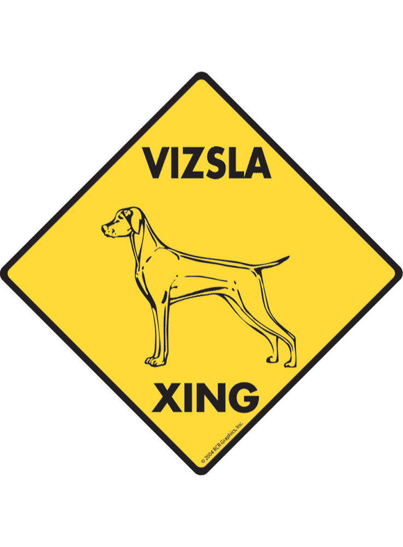 Vizsla Xing Sign or Sticker