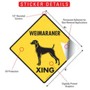 Weimaraner Xing (Crossing) Dog Signs or Sticker-2