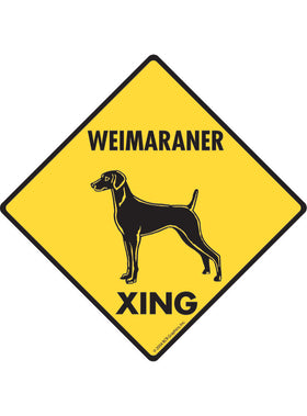Weimaraner Xing Sign or Sticker