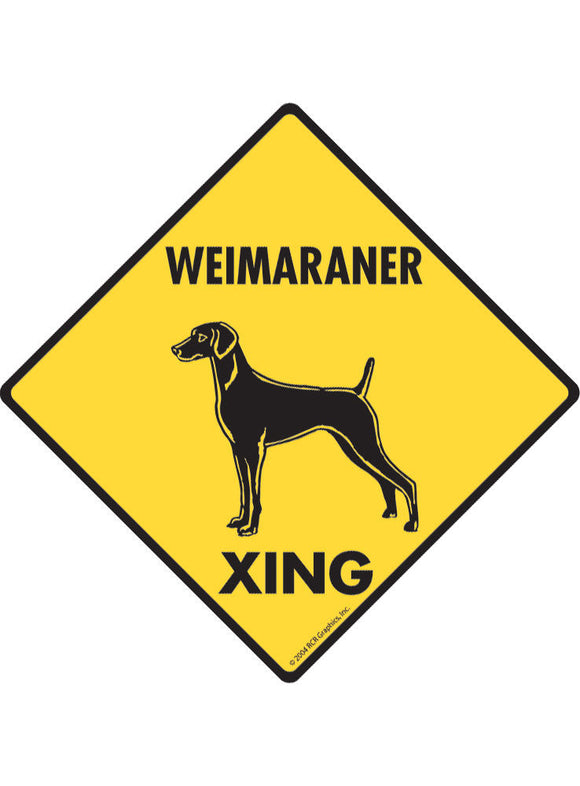 Weimaraner Xing Sign or Sticker