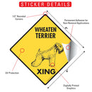 Wheaten Terrier Xing (Crossing) Dog Signs or Sticker-2