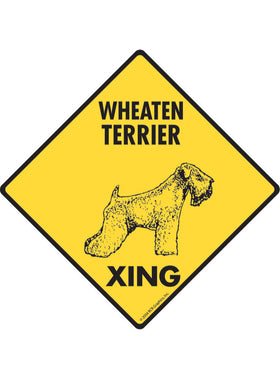 Wheaten Terrier Xing Sign or Sticker