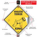 Wheaten Terrier Xing (Crossing) Dog Signs or Sticker-4