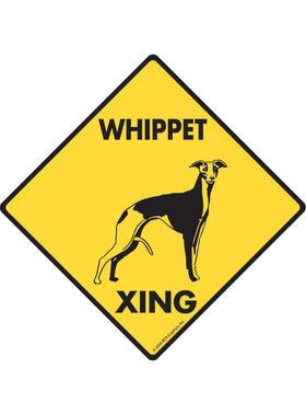 Whippet Xing Aluminum Sign or Sticker