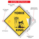 Yorkshire Terrier Xing (Crossing) Dog Signs or Sticker-3