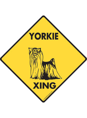 Yorkshire Terrier Xing Sign or Sticker