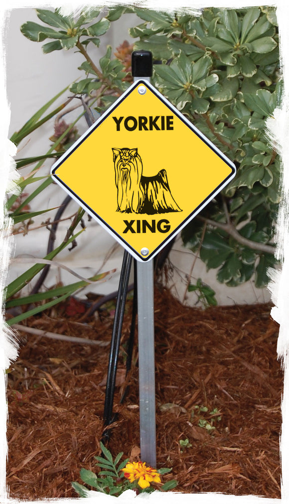 Yorkshire Terrier Xing (Crossing) Dog Signs or Sticker