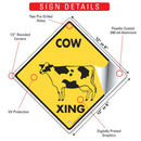 Cow Xing (Crossing) Animal Signs or Sticker-3