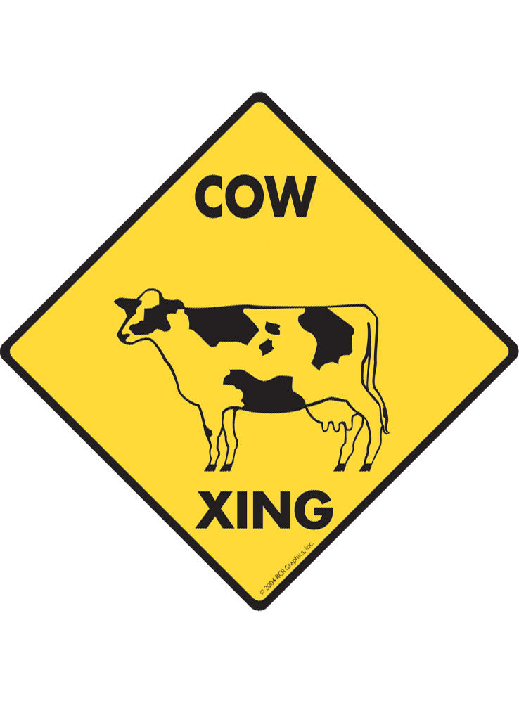 Cow Xing Sign or Sticker