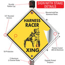 Harness Racer Xing (Crossing) Horse Signs or Sticker-4
