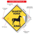 Quarter Horse Xing (Crossing) Signs or Sticker-3