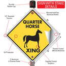 Quarter Horse Xing (Crossing) Signs or Sticker-4