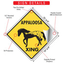 Appaloosa Xing (Crossing) Horse Signs or Sticker-3